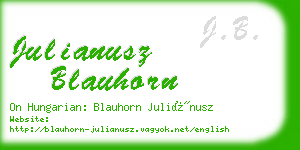 julianusz blauhorn business card